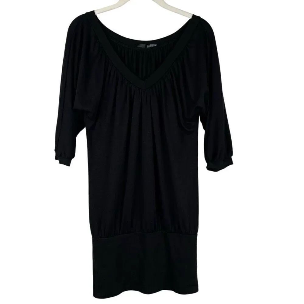Espresso Women’s Black 3/4 Sleeve Mini Dress